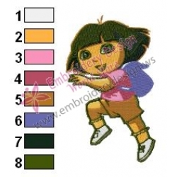 Dora The Explorer Embroidery Design 08